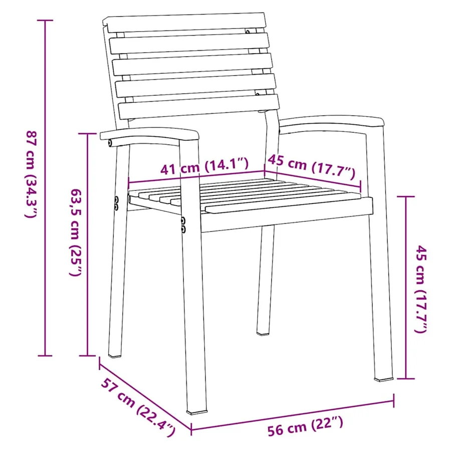 Ensemble de salle à manger pour jardin 5 pcs Gris - 11