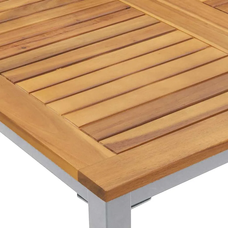 Ensemble de salle à manger pour jardin 5 pcs Gris - 9