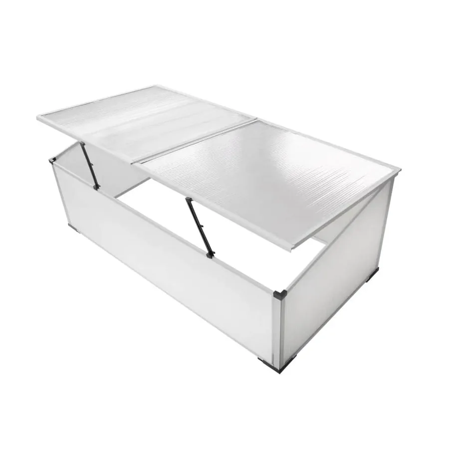 Cold frame greenhouse with 2 lids 110x55x41 cm