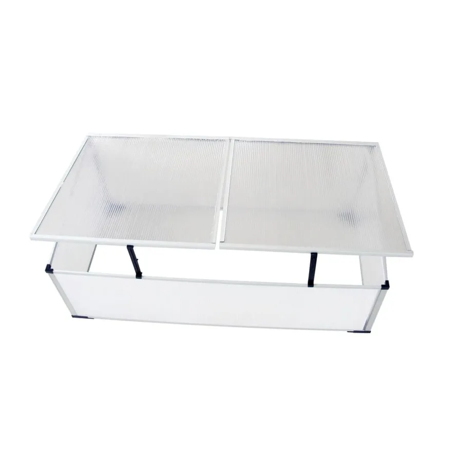 Cold frame greenhouse with 2 lids 110x55x41 cm - 5