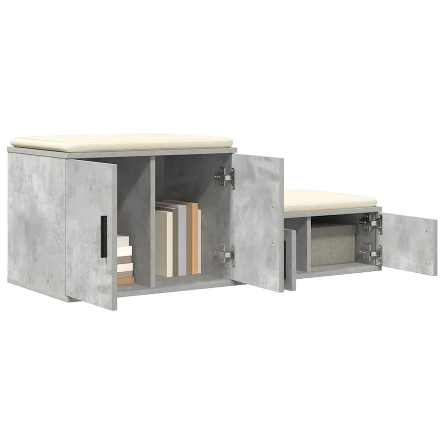 Armoire de rangement 2 pcs Gris béton 127 x 41 x 40 cm - 3