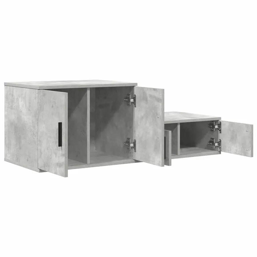 Armoire de rangement 2 pcs Gris béton 127 x 41 x 40 cm - 6
