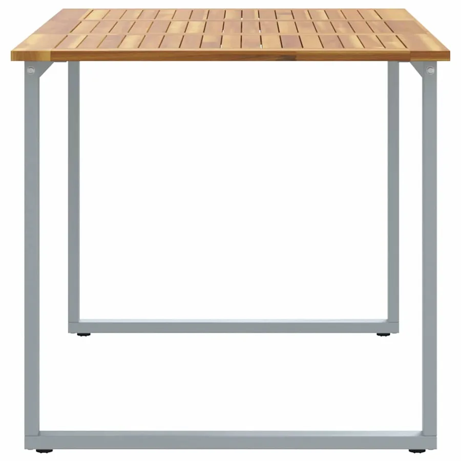 Table de Jardin Gris 140 x 80 x 75 cm Bois d'Acacia Massif - 6