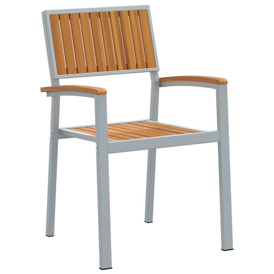 Ensemble de salle à manger pour jardin 7 pcs Gris - 6