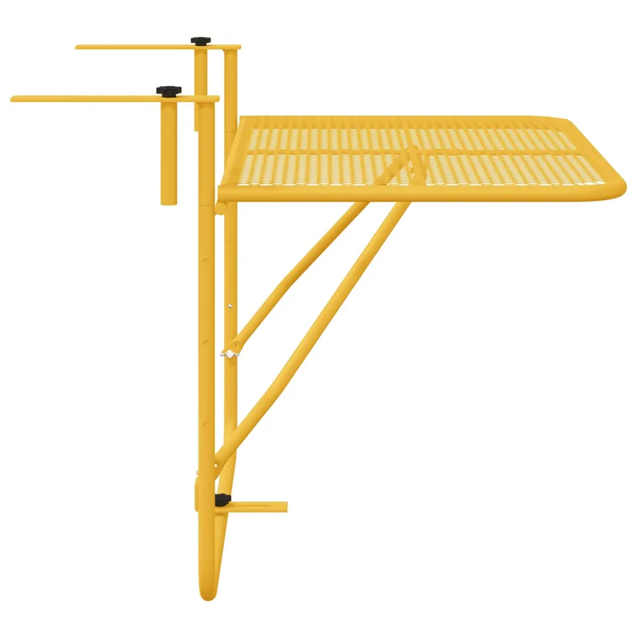 Table Suspendue de Balcon Moutarde 60 x 39 x 65 cm Acier - 5