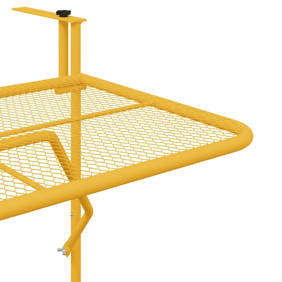 Table Suspendue de Balcon Moutarde 60 x 39 x 65 cm Acier - 6