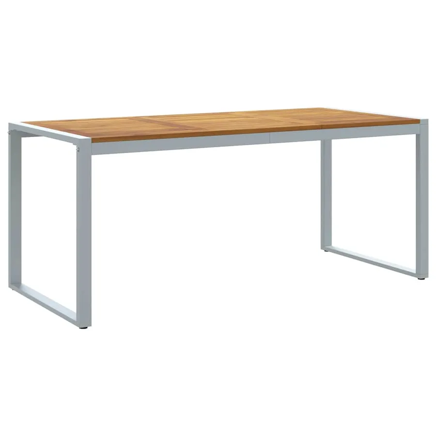Table de Jardin Gris 180 x 90 x 75 cm Bois d'Acacia Massif - 2
