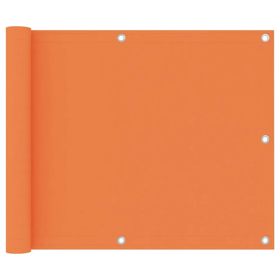 Écran de balcon Orange 75x500 cm Tissu Oxford