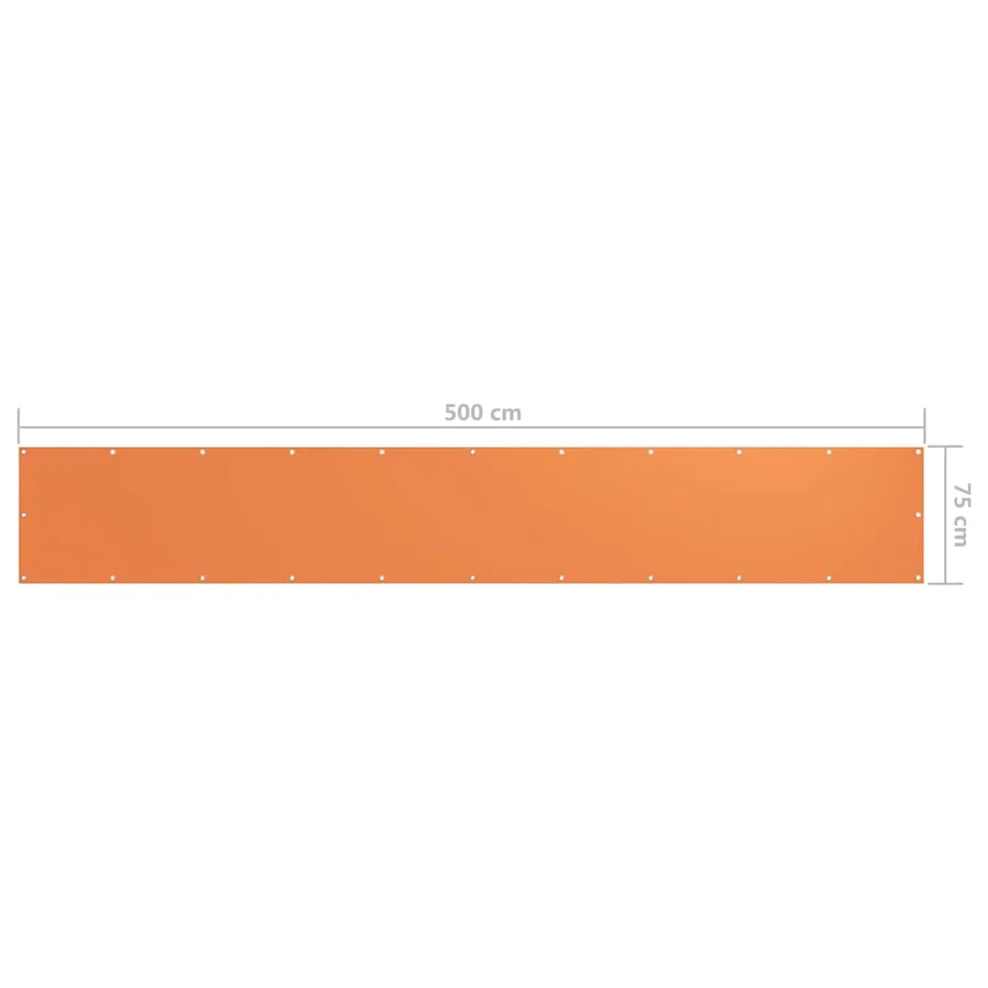 Écran de balcon Orange 75x500 cm Tissu Oxford - 5