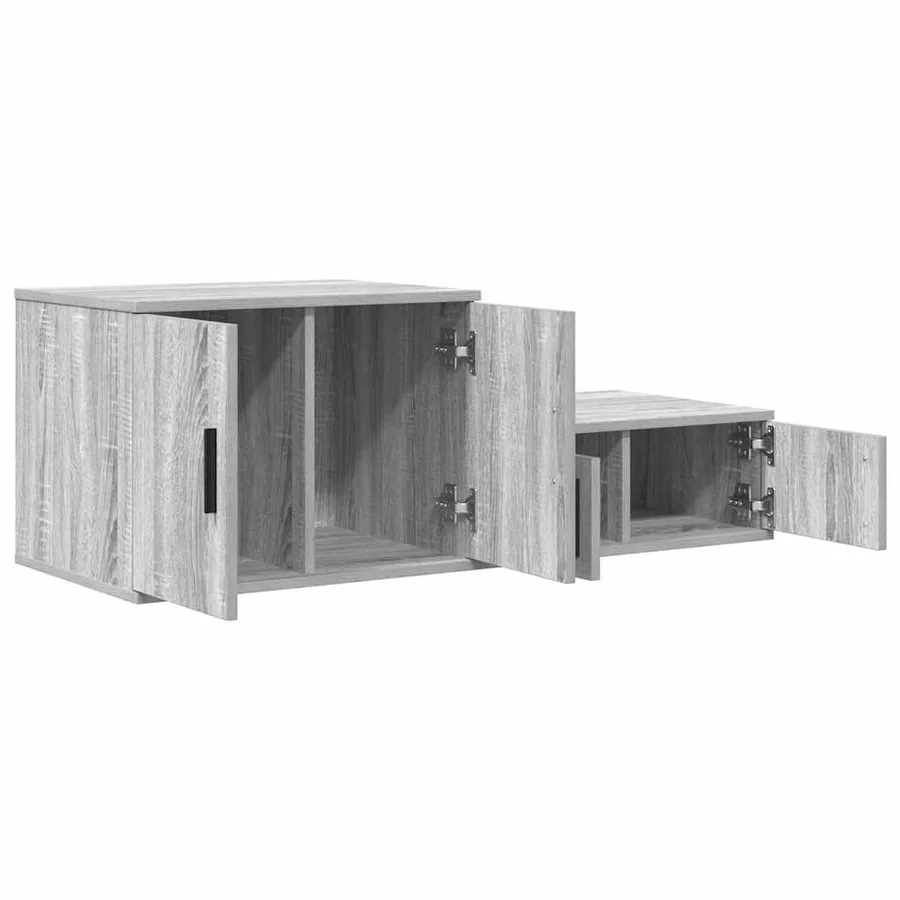 Armoire de rangement 2 pcs Gris Sonoma 127 x 41 x 40 cm - 6