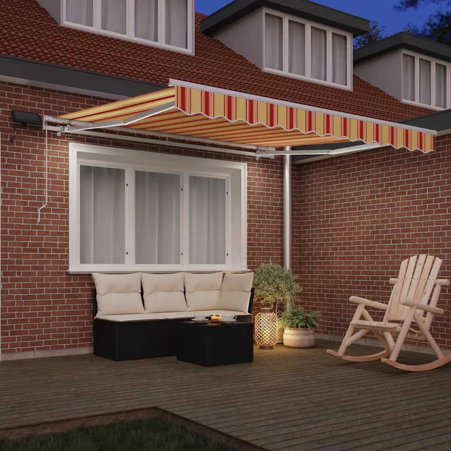 Auvent rétractable Jaune et Orange 350 x 250 cm - 3