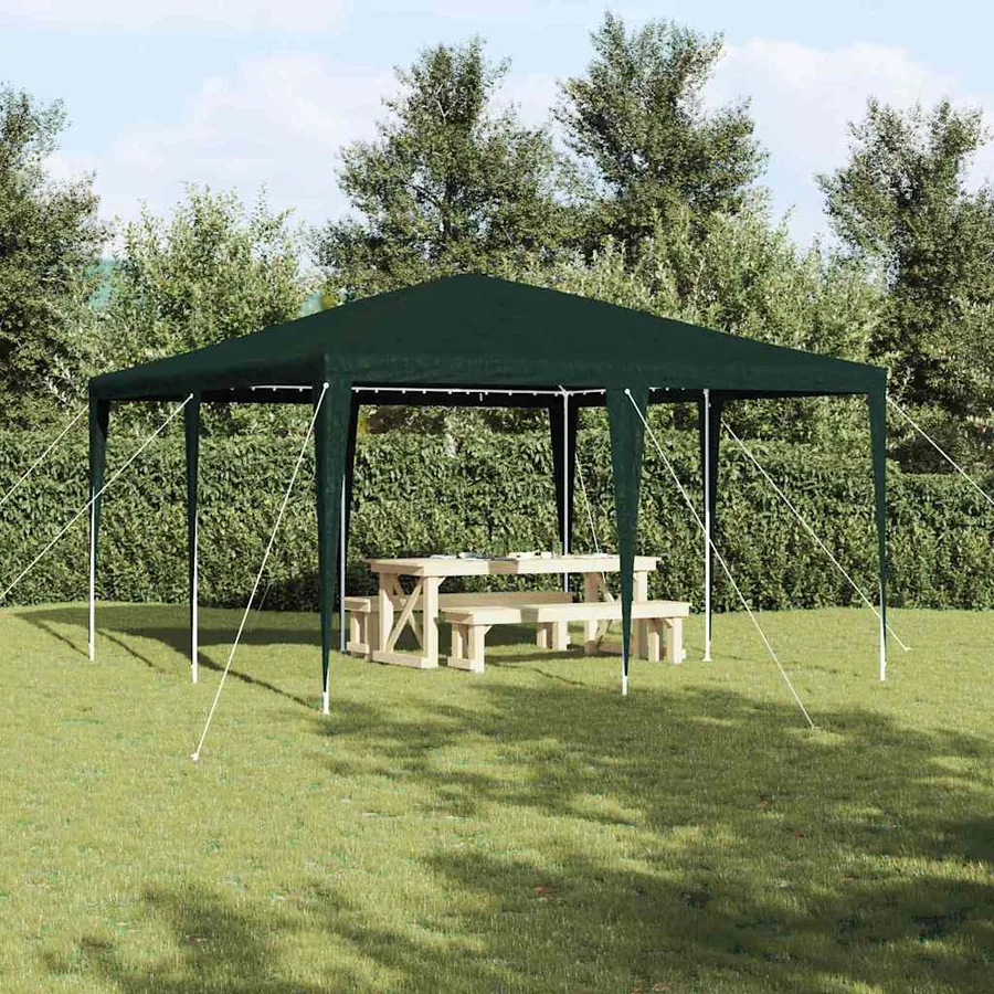 Tente de fête Vert 400 x 400 x 266 cm Polyéthylène et acier