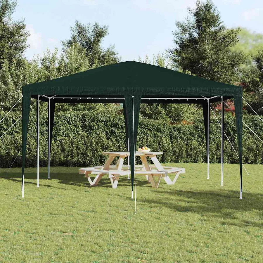 Tente de fête Vert 400 x 400 x 266 cm Polyéthylène et acier - 4