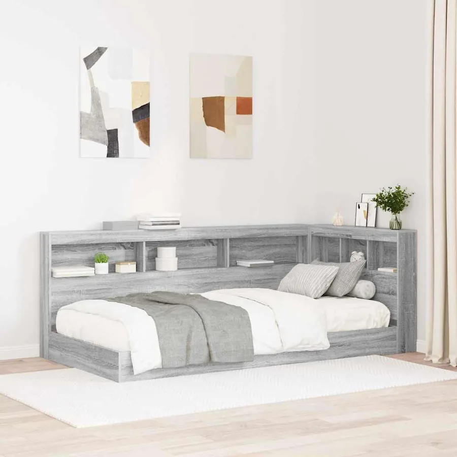 Tête de lit de rangement Gris Sonoma 80 cm Bois d'ingénierie