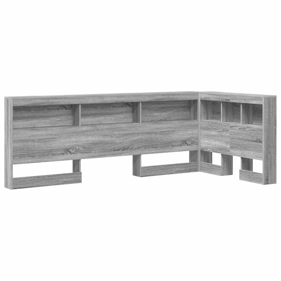 Tête de lit de rangement Gris Sonoma 80 cm Bois d'ingénierie - 2