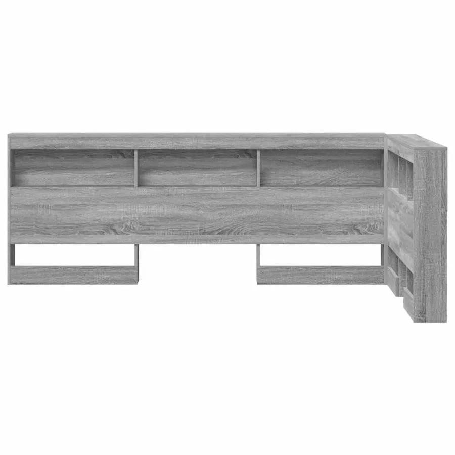 Tête de lit de rangement Gris Sonoma 80 cm Bois d'ingénierie - 6