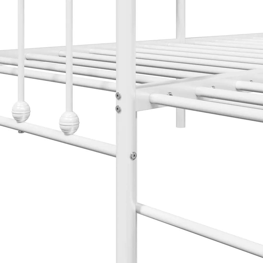 Cadre de lit de jour Blanc 75 x 190 cm Acier enduit de poudre - 9