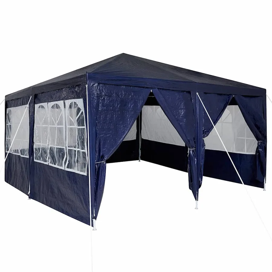 Tente de fête Bleu 400 x 400 x 266 cm Polyéthylène - 2
