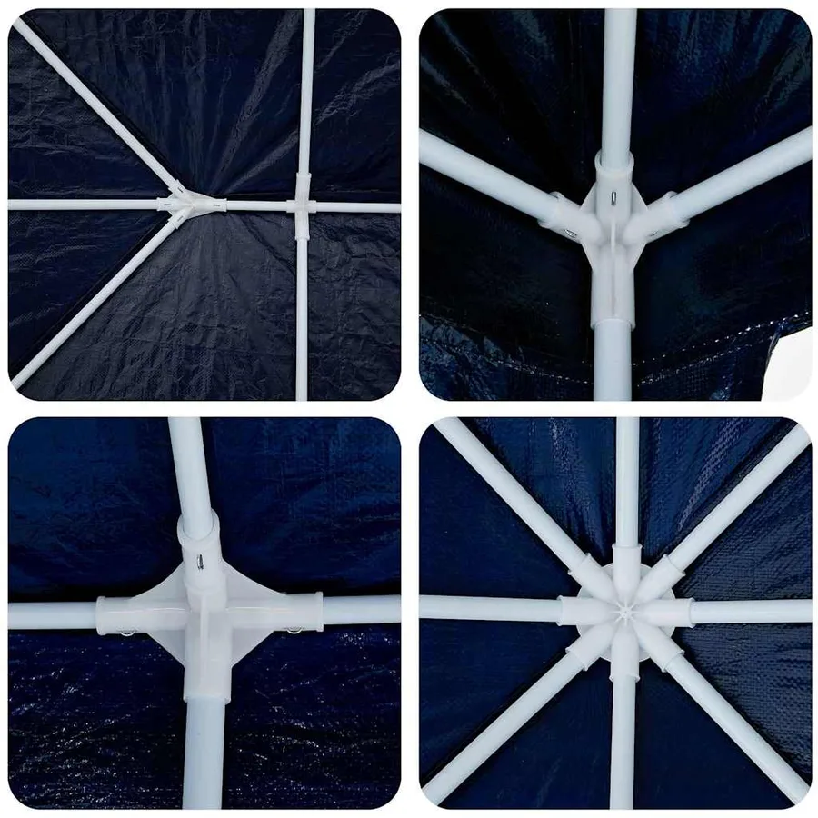 Tente de fête Bleu 400 x 400 x 266 cm Polyéthylène - 6