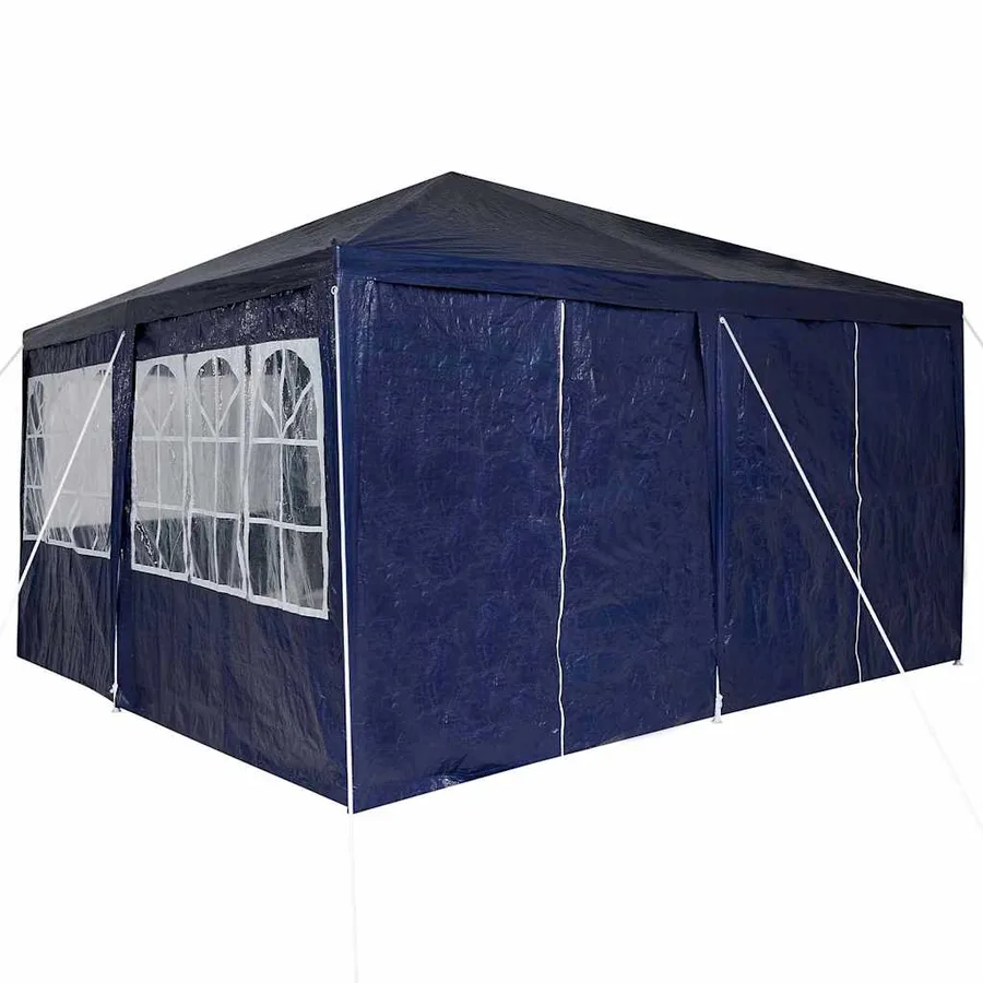Tente de fête Bleu 400 x 400 x 266 cm Polyéthylène - 9