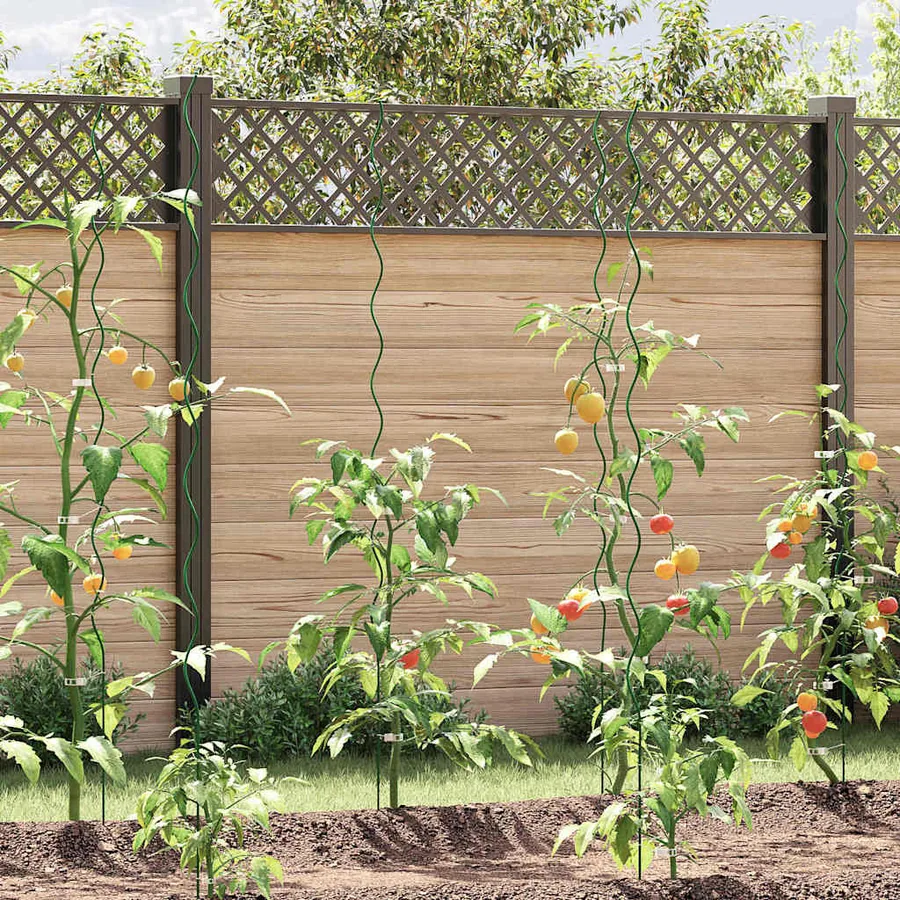 Soutien de plante 20 pcs Vert 170 x 0,6 x 0,6 cm Acier
