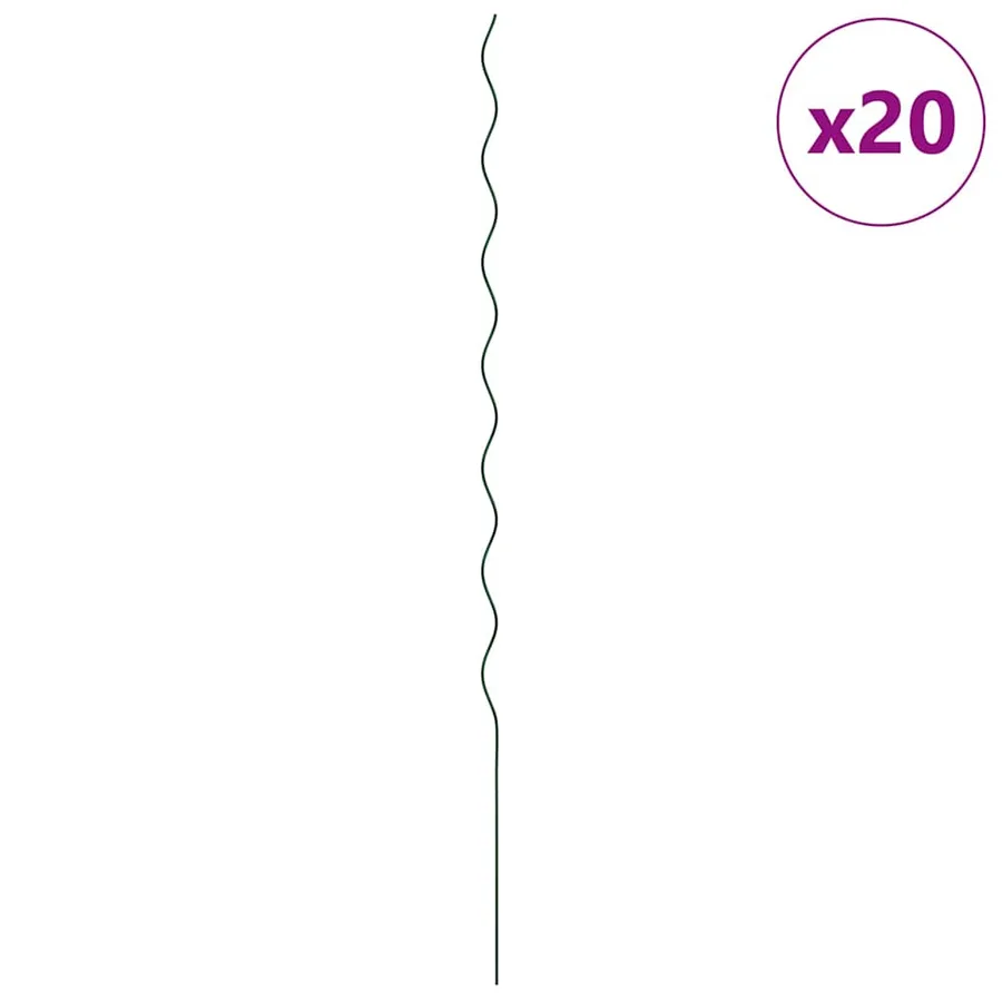 Soutien de plante 20 pcs Vert 170 x 0,6 x 0,6 cm Acier - 3