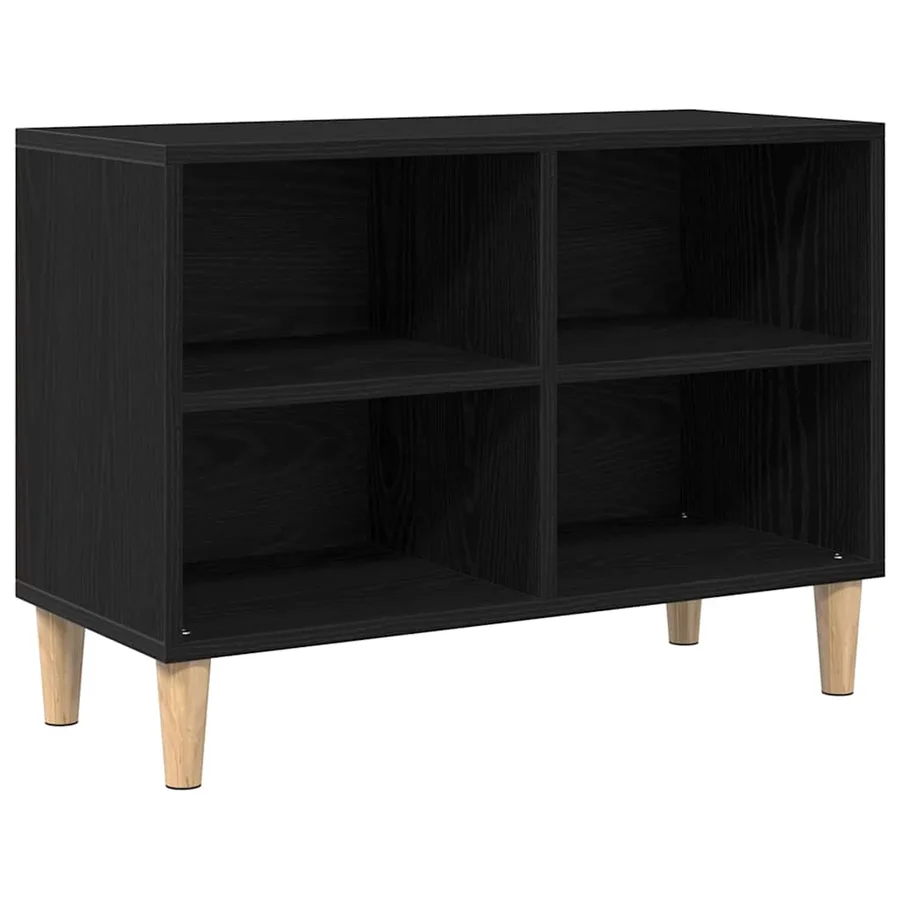 Meuble TV Chêne noir 69,5 x 30 x 50 cm Bois d'ingénierie - 2