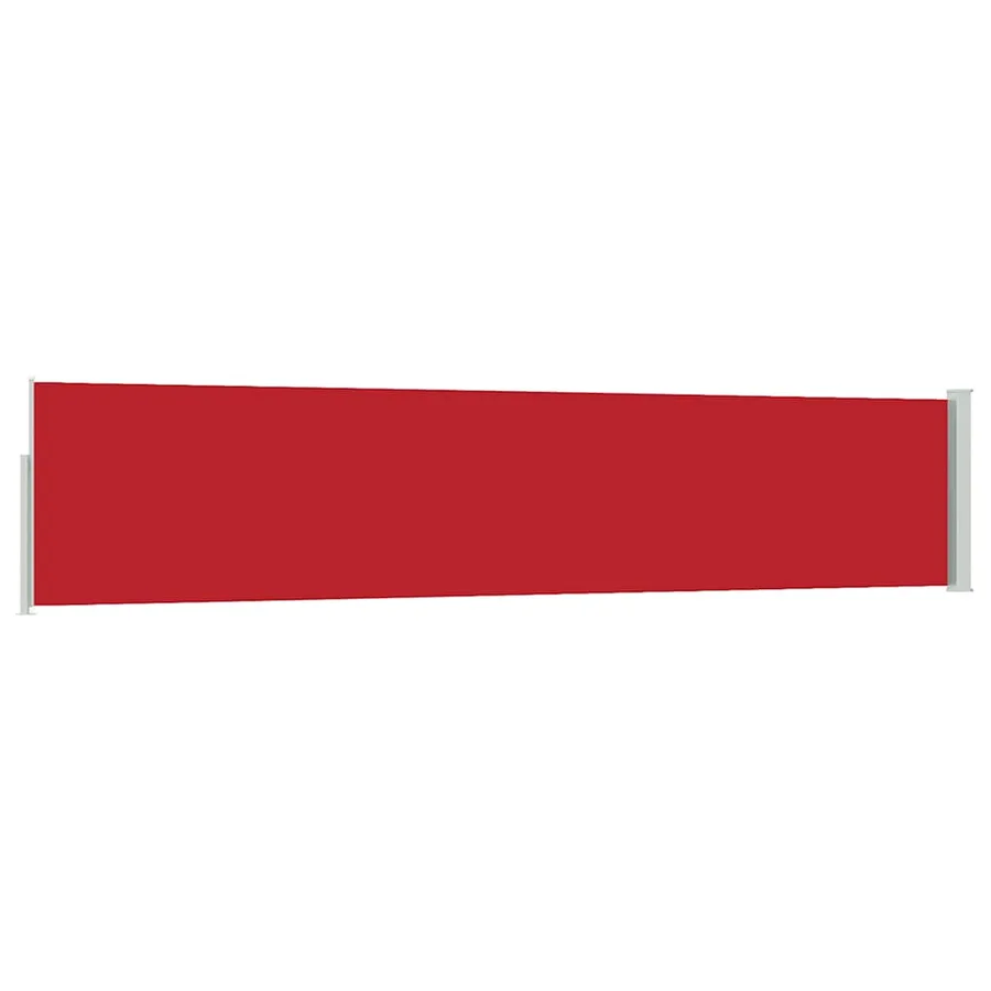 Auvent latéral rétractable de patio 100x500 cm Rouge - 6