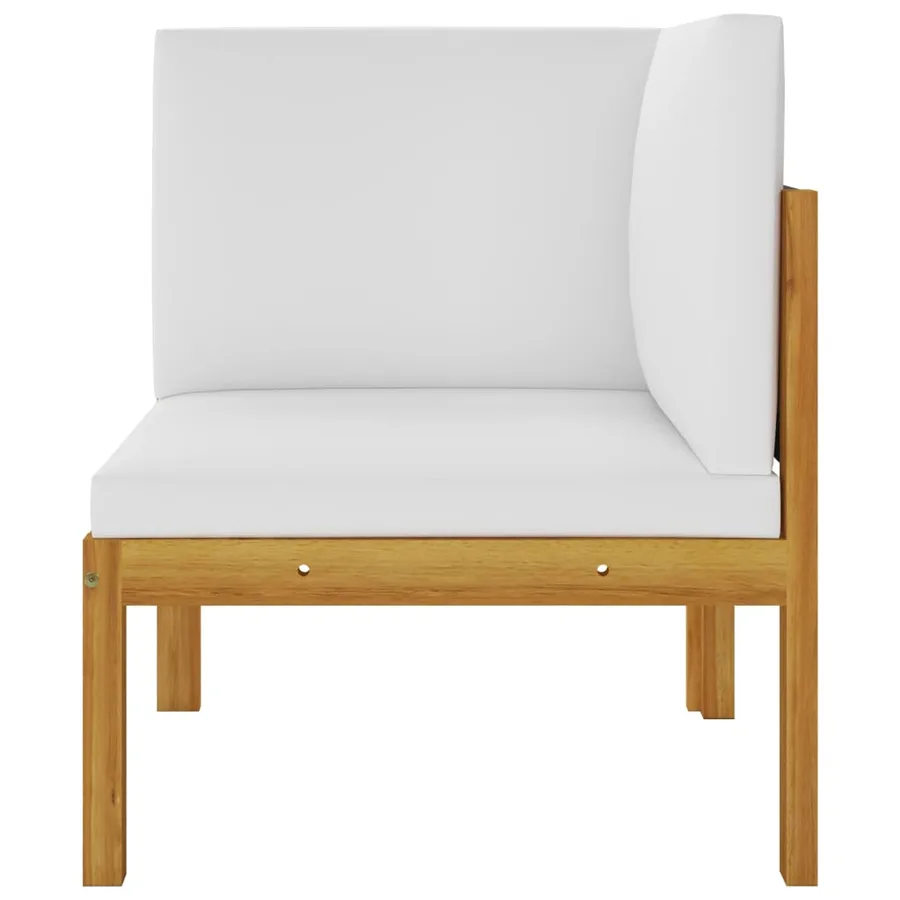 Banc de jardin 2 places avec coussins en bois d'acacia et corde - 4