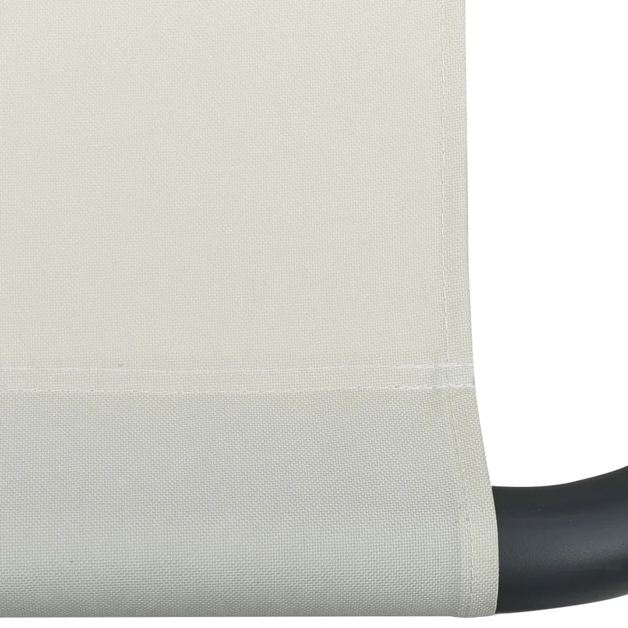 Chaise longue d'extérieur Tissu Crème - 6