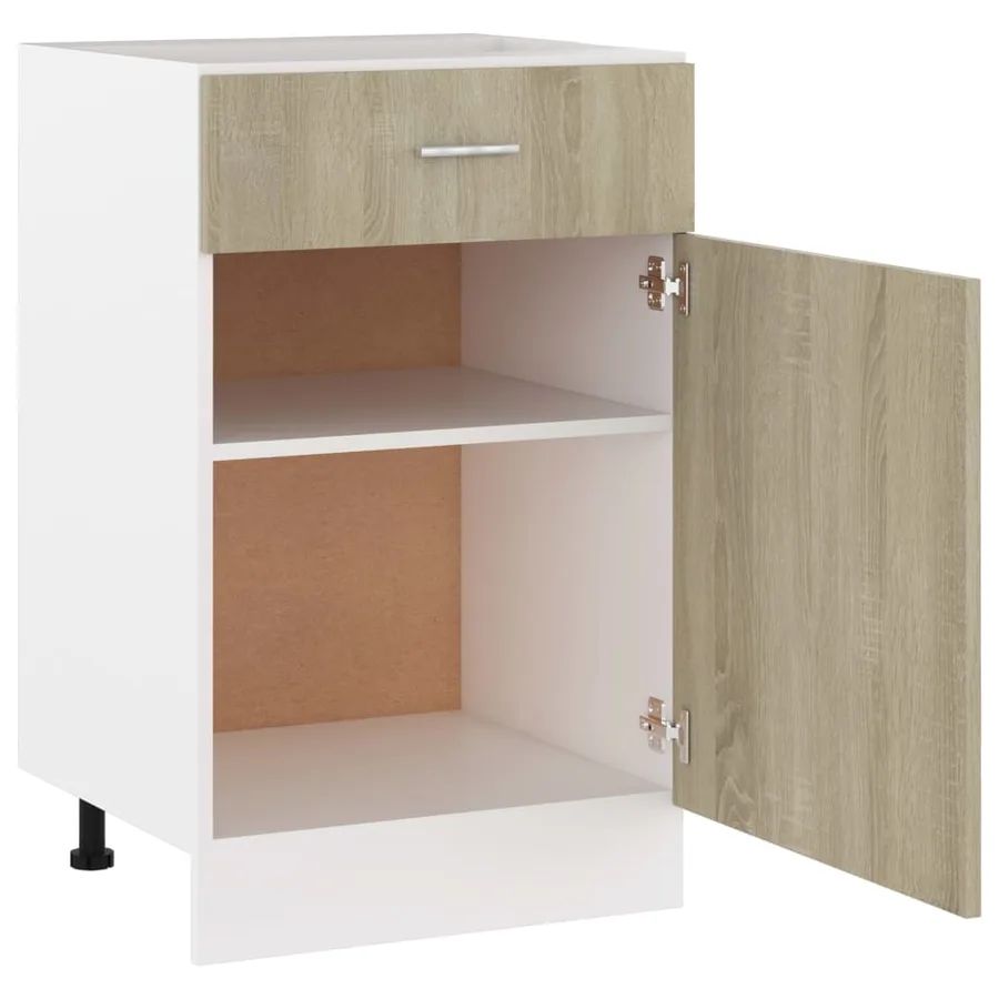 Armoire à tiroirs inférieure "Lyon" Chêne Sonoma 50 x 46 x 81,5 cm Bois d'ingénierie - 5