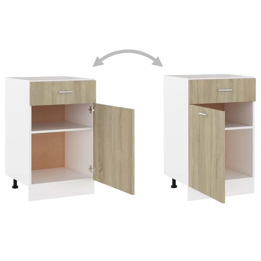 Armoire à tiroirs inférieure "Lyon" Chêne Sonoma 50 x 46 x 81,5 cm Bois d'ingénierie - 6