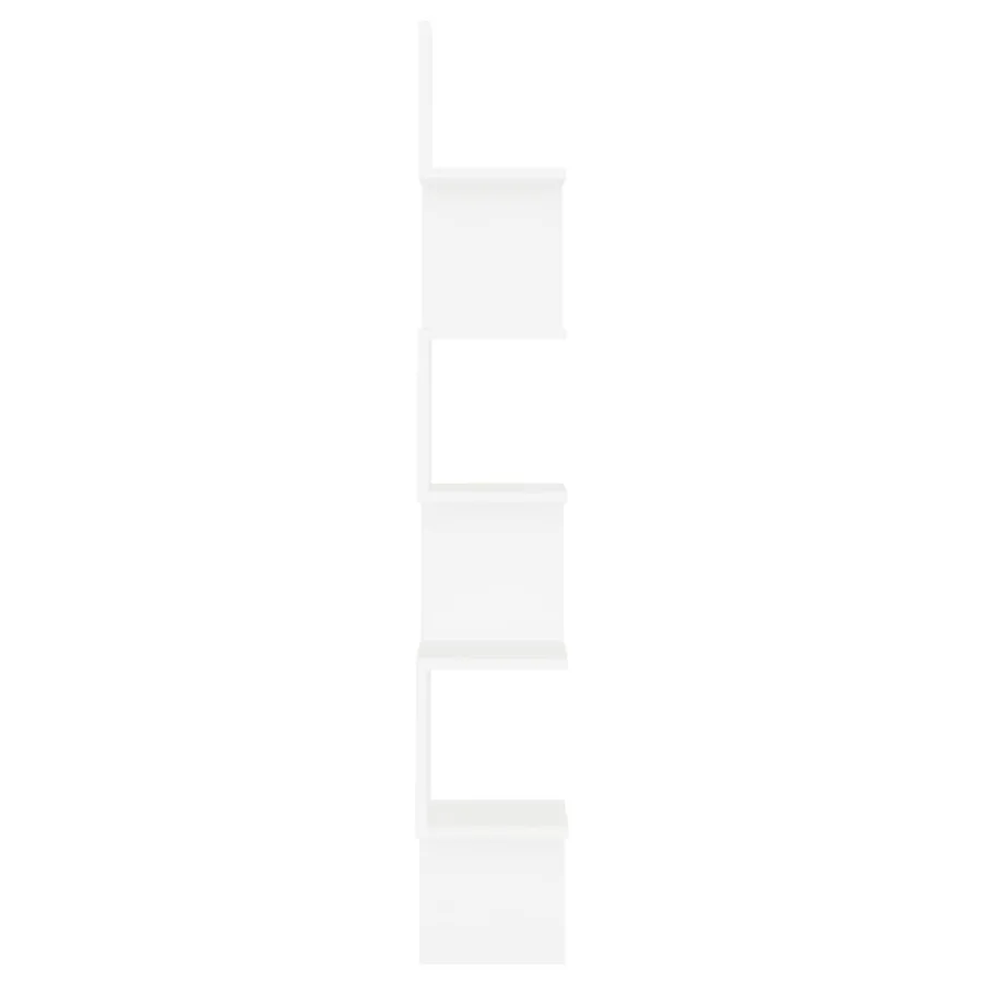 Étagère d'angle murale Blanc 20x20x127,5 cm bois d’ingénierie - 3