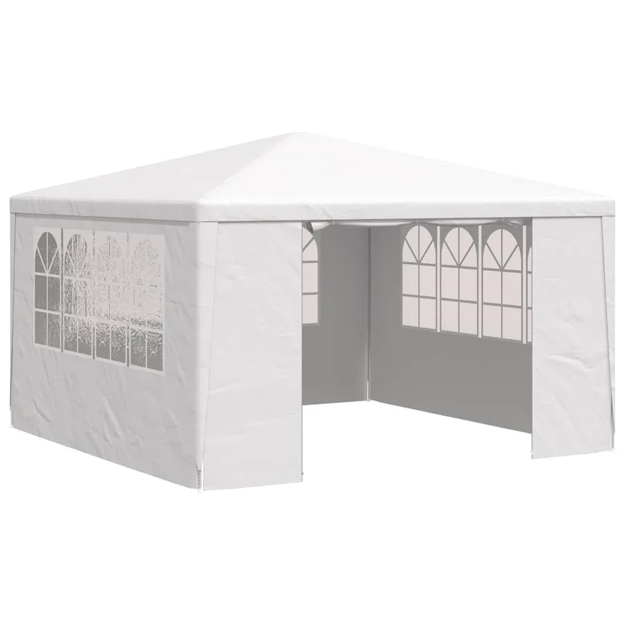 Tente de réception avec parois latérales 4x4 m Blanc 90 g/m² - 2