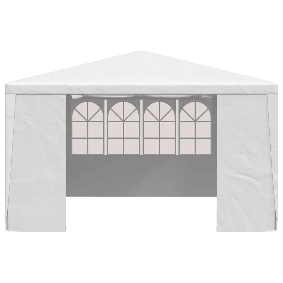 Tente de réception avec parois latérales 4x4 m Blanc 90 g/m² - 4