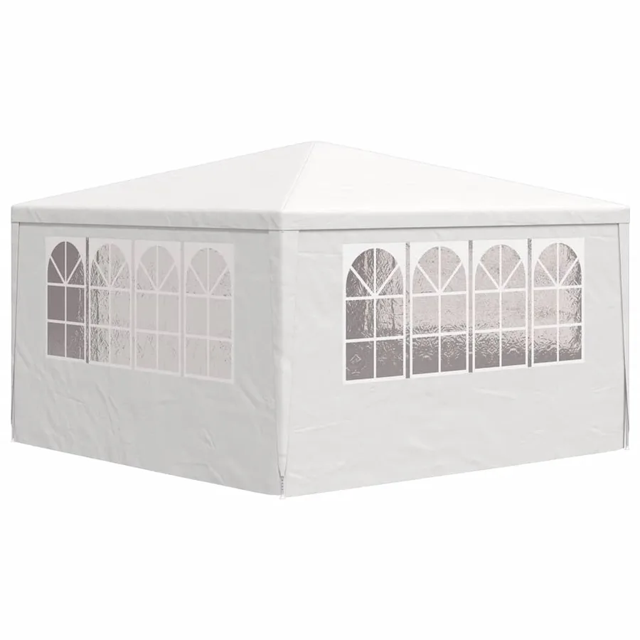 Tente de réception avec parois latérales 4x4 m Blanc 90 g/m² - 6