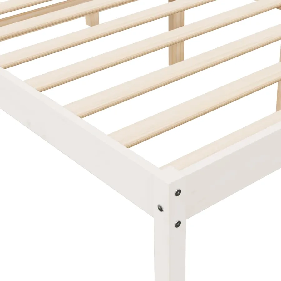 Lit pour personne âgée sans matelas blanc 90x190 cm - 7