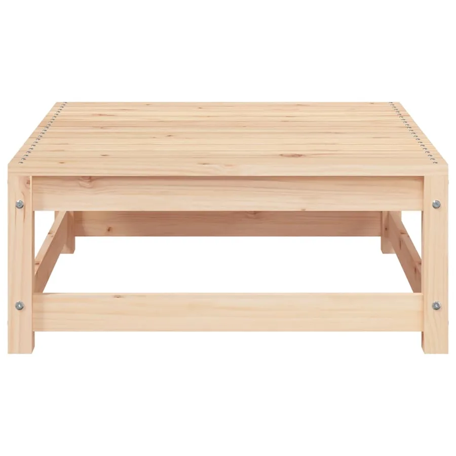 Repose-pied de jardin 70x70x30 cm bois de pin solide - 4