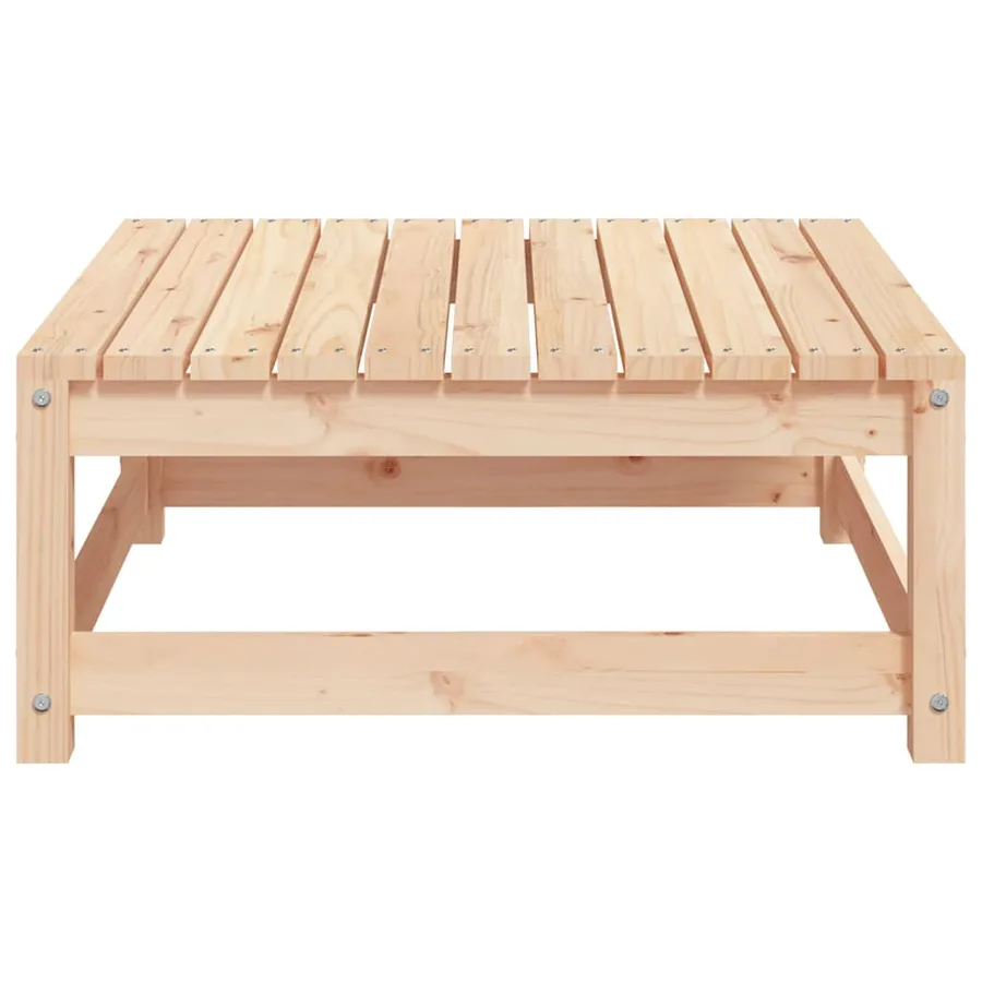 Repose-pied de jardin 70x70x30 cm bois de pin solide - 5