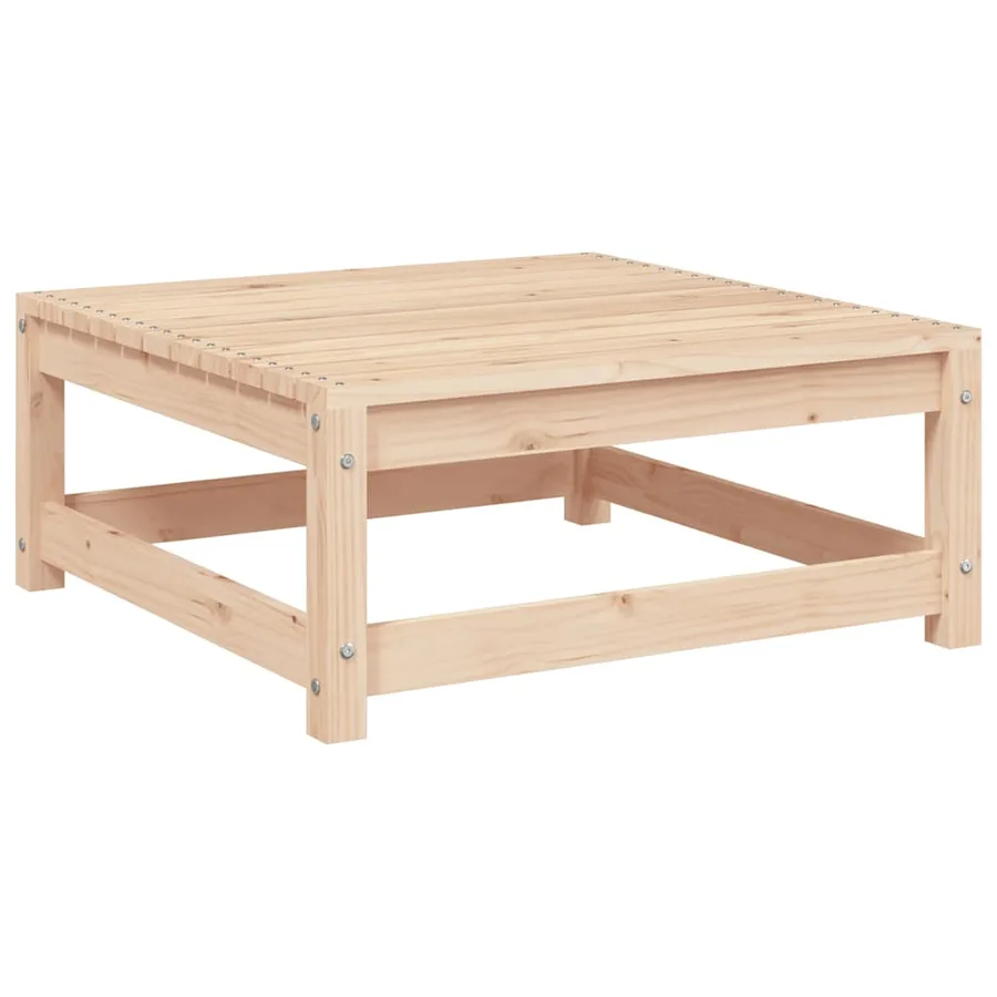 Repose-pied de jardin 70x70x30 cm bois de pin solide - 6