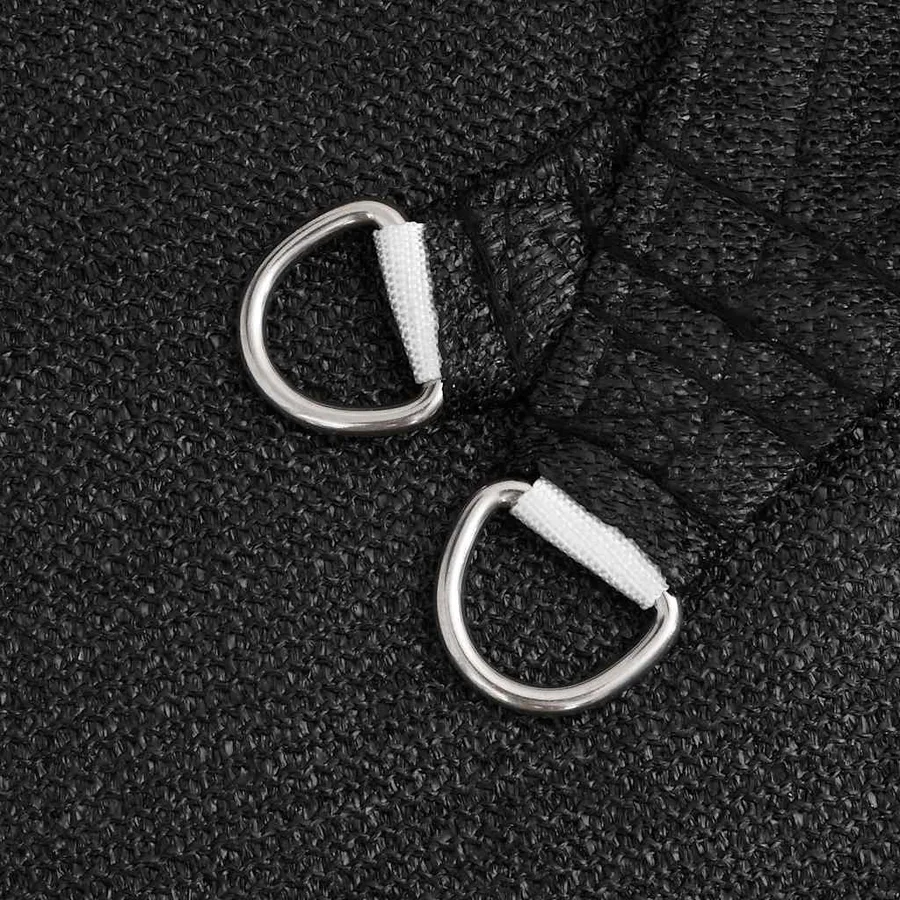 Voile d'ombrage 160 g/m² triangulaire noir 5x7x7 m PEHD - 5