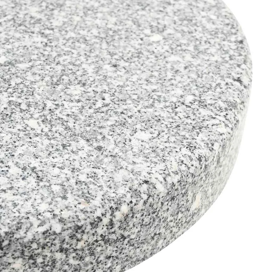 Pied de parasol 29,8kg Gris Granite et Acier Inoxydable Rond - 10