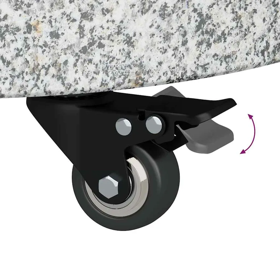 Pied de parasol 29,8kg Gris Granite et Acier Inoxydable Rond - 12
