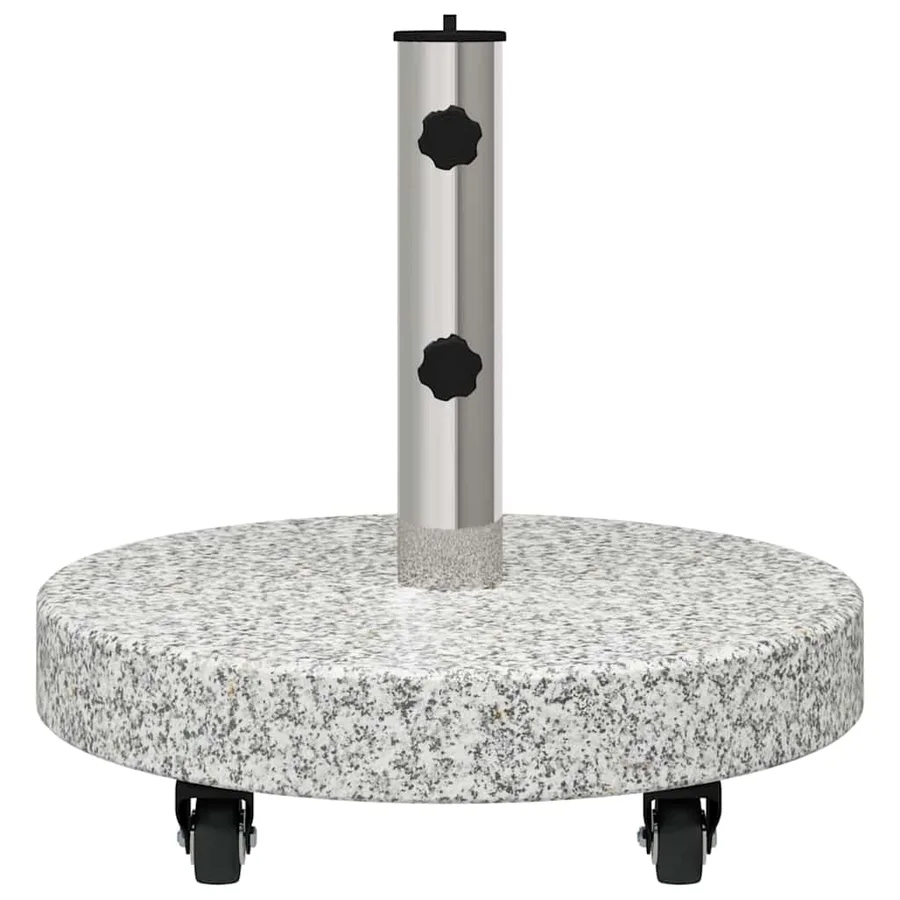 Pied de parasol 29,8kg Gris Granite et Acier Inoxydable Rond - 5