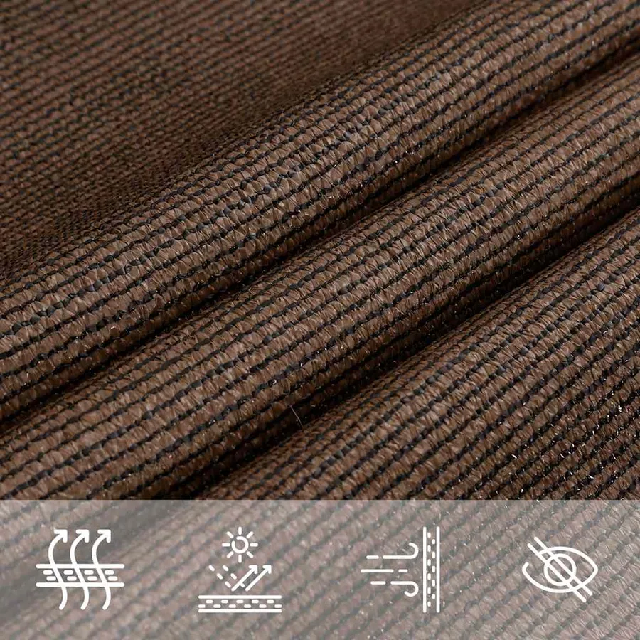 Voile d'ombrage 160 g/m² trapèze marron 4/5x4 m PEHD - 5