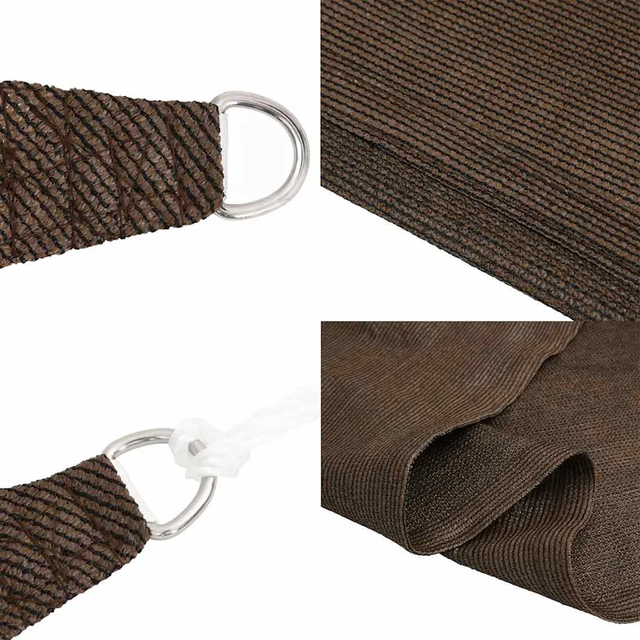 Voile d'ombrage 160 g/m² trapèze marron 4/5x4 m PEHD - 7
