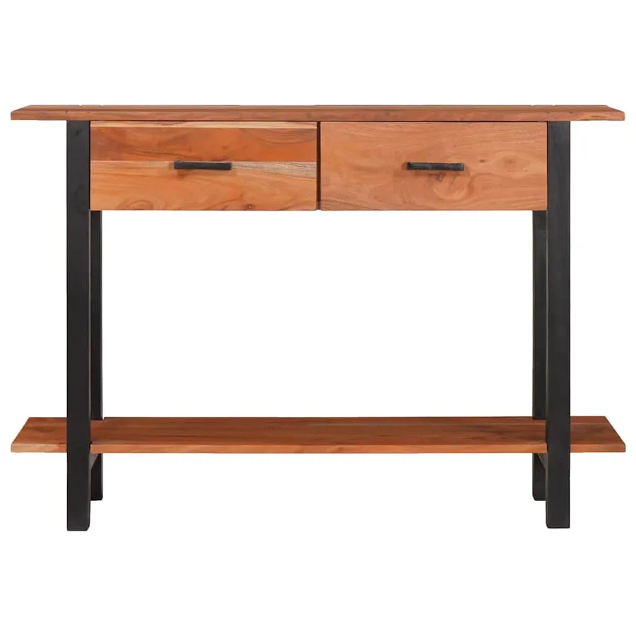 Table console avec tiroir Marron et Noir 110 x 30 x 75 cm - 5