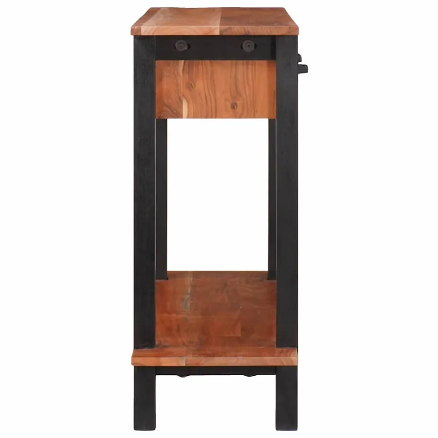 Table console avec tiroir Marron et Noir 110 x 30 x 75 cm - 6