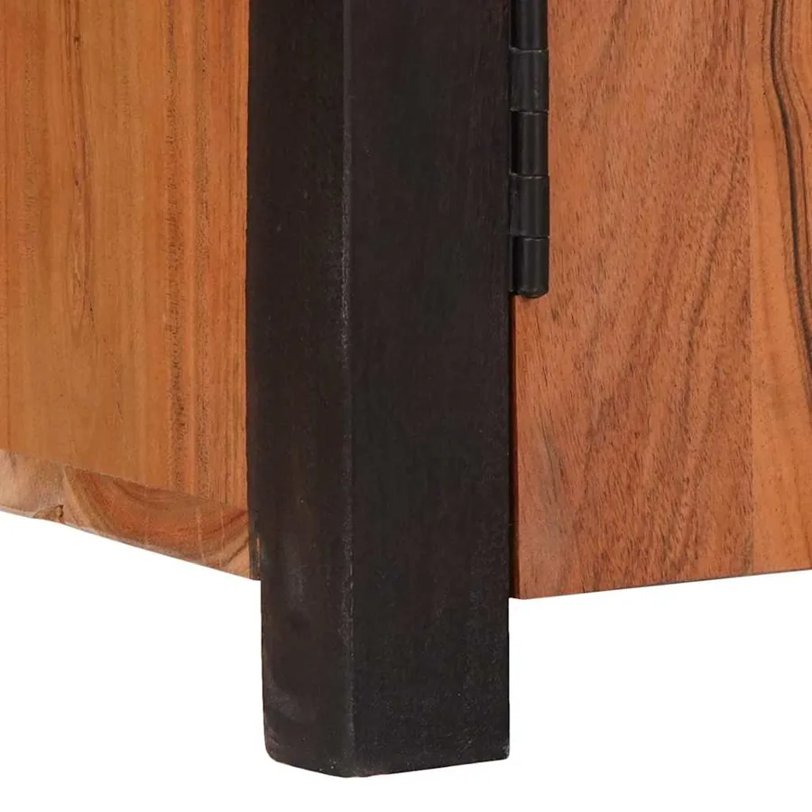 Buffet 3 pcs Marron 165 x 30 x 75 cm Bois d'Acacia Massif - 10