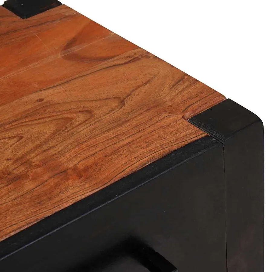 Buffet 3 pcs Marron 165 x 30 x 75 cm Bois d'Acacia Massif - 8